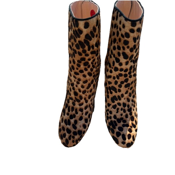 J.Crew Sadie Ankle Boots Block Heel Animal Leopard Calf Hair Size 6 NWOB $258 - Picture 7 of 12